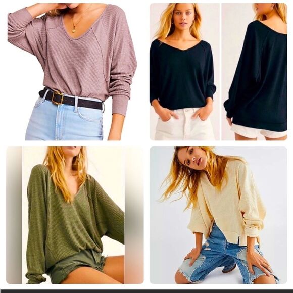 Free People Tops - 🆕 Free People NWT Santa Clara Thermal Top in Cream (FP-5)